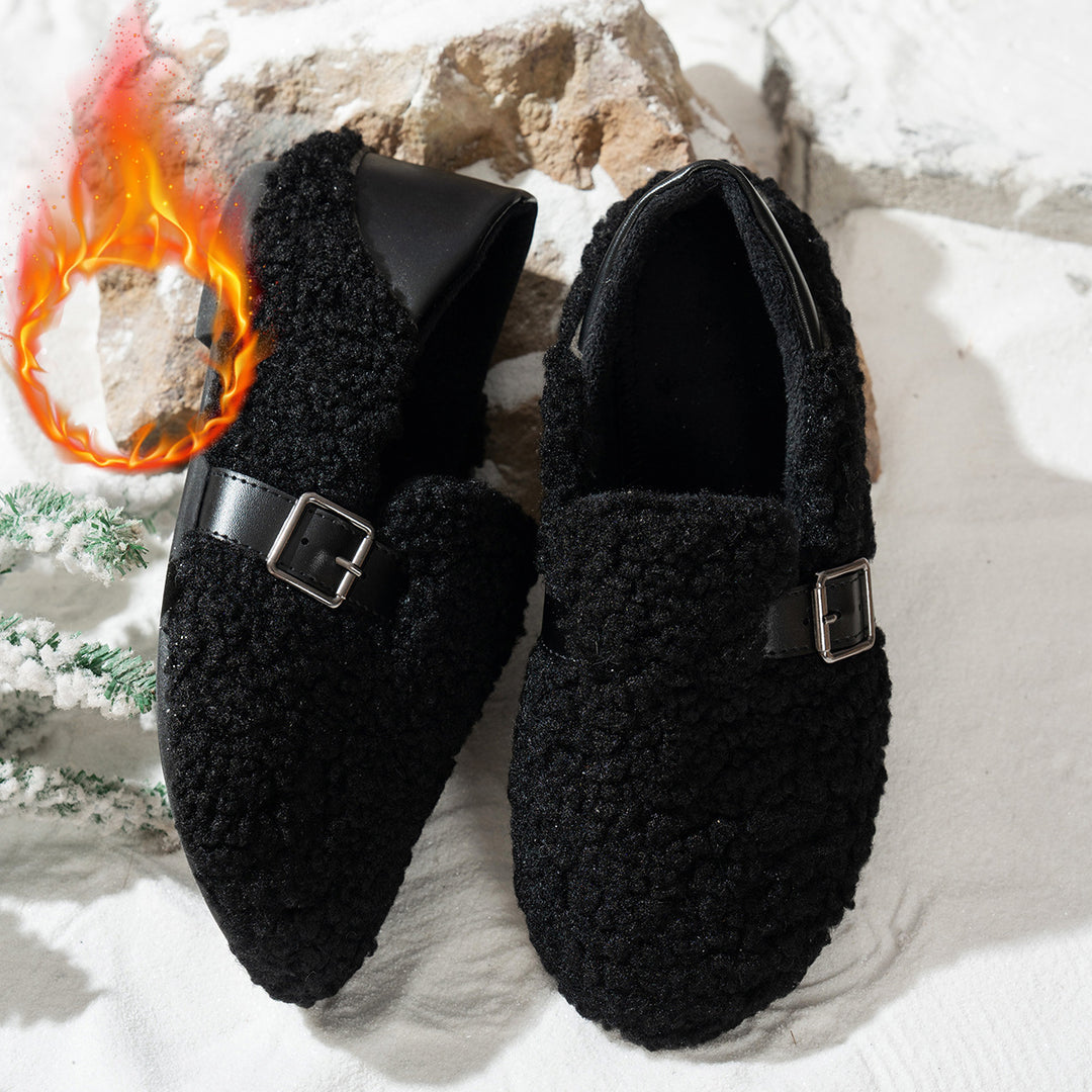 Damen Hausschuhe mit einem flauschigen Innenfutter Drune