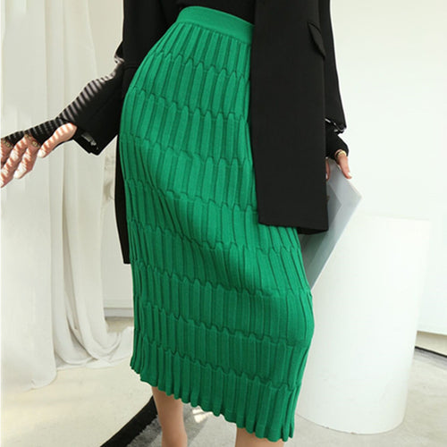 Damen Strickhose mit strukturiertem Design und weitem Schnitt Drune