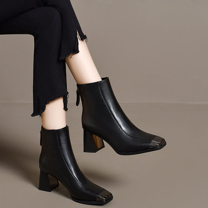 Damen Elegante Ankle Boots mit Hochglanzspitze Drune