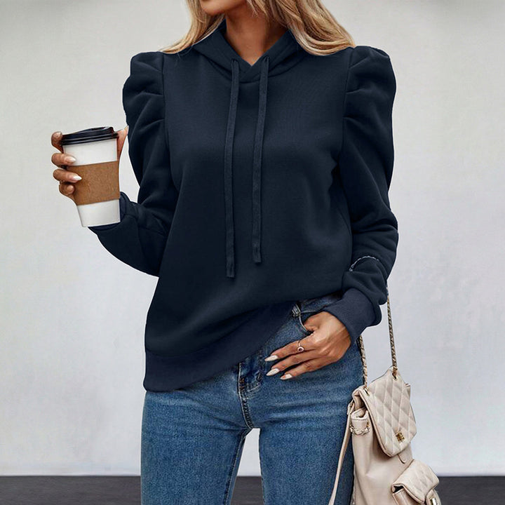 Damen Modischer Pullover mit Puffärmeln Drune