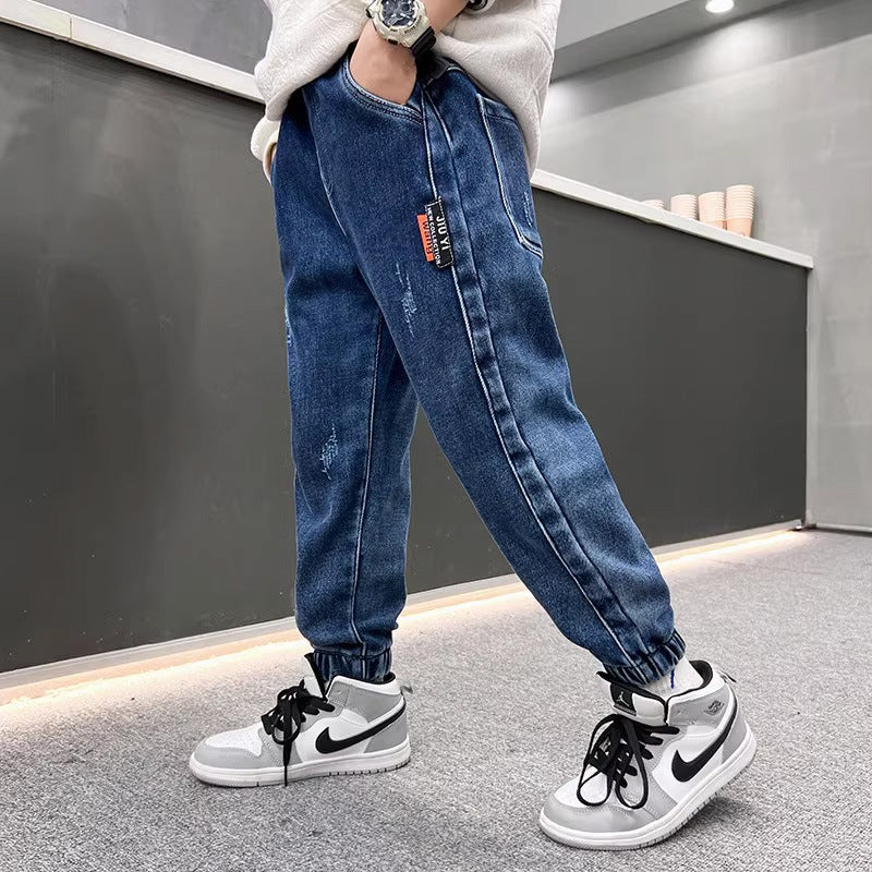 Herren lässige Fleece-Jeans mit wärmendem Innenfutter Drune