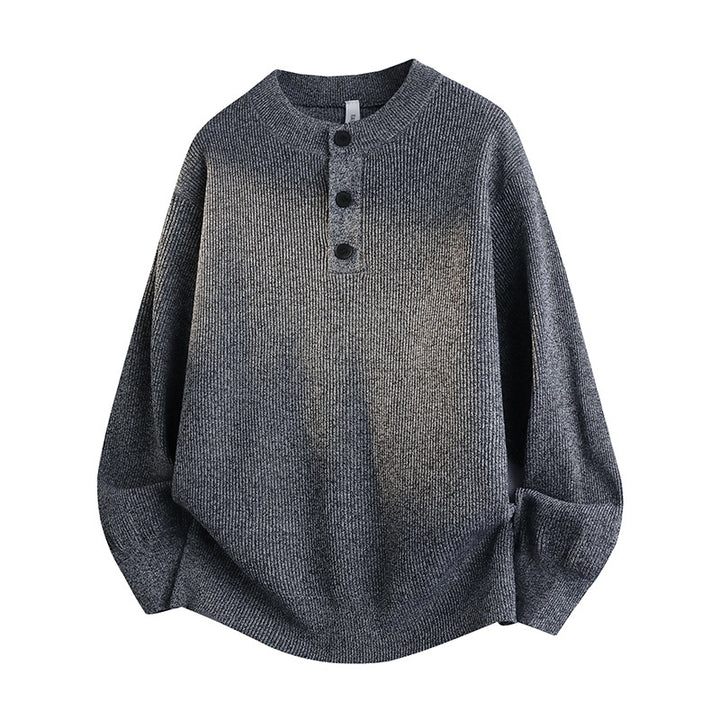 Damen Lässige Pullover mit Knopfleiste Drune