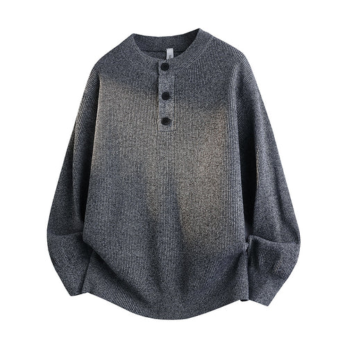 Damen Lässige Pullover mit Knopfleiste Drune