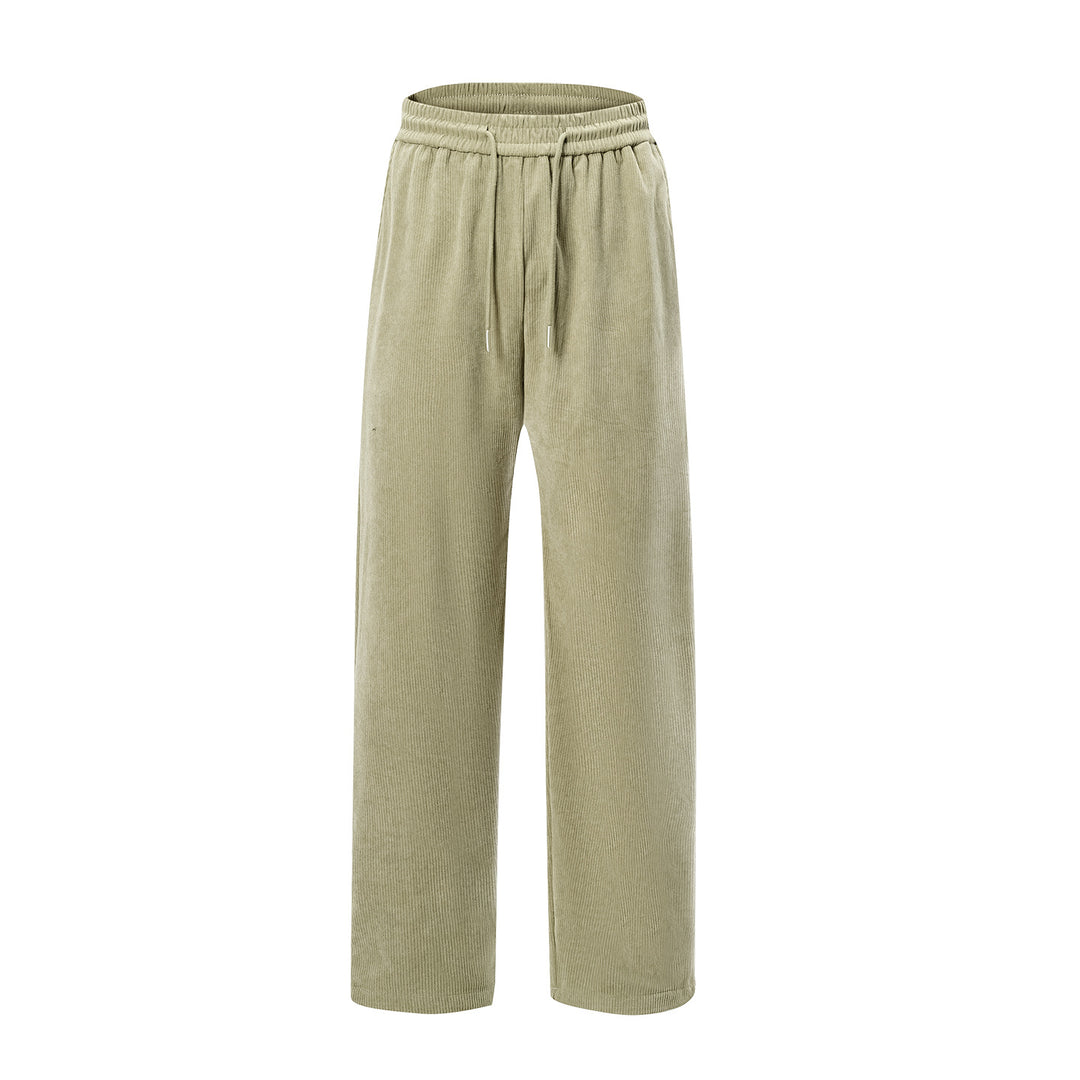 Damen Cordhose mit weitem Bein, elastischem Bund und Kordelzug Drune