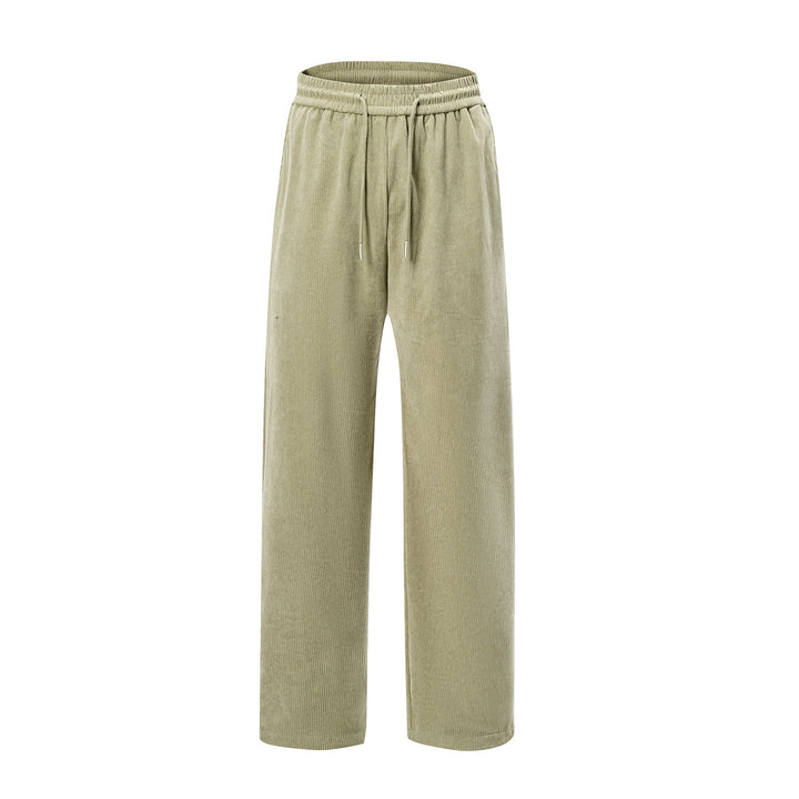 Damen Cordhose mit weitem Bein, elastischem Bund und Kordelzug Drune