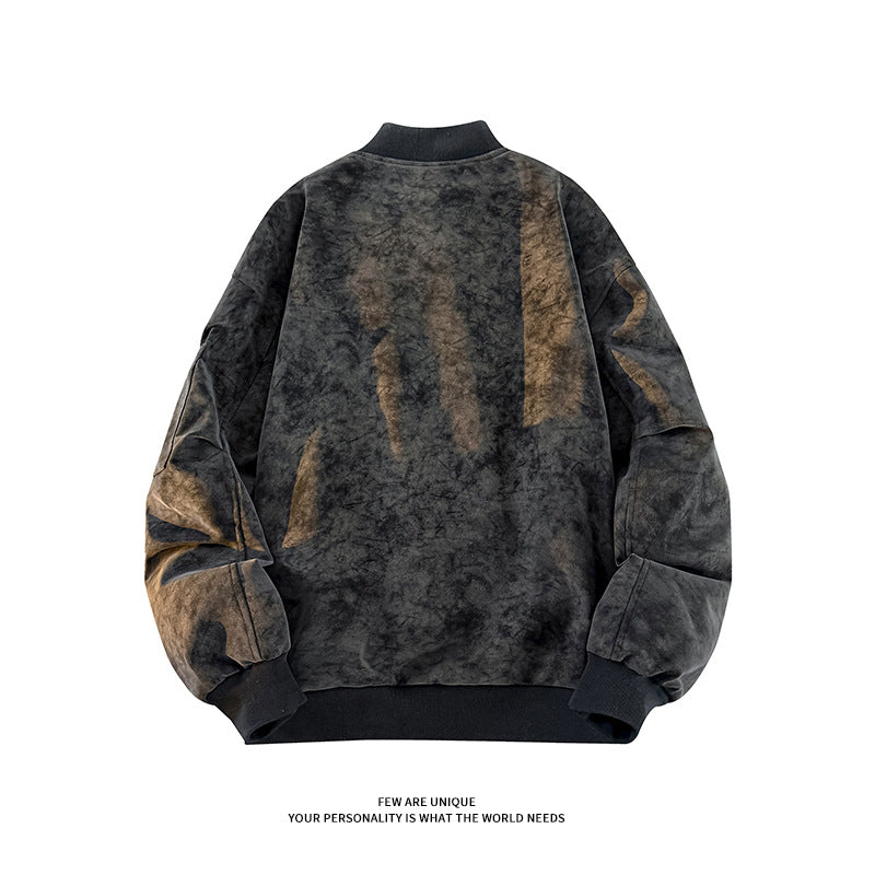 Herren lässige Oversized-Bomberjacke aus strapazierfähigem Material mit praktischen Taschen Drune