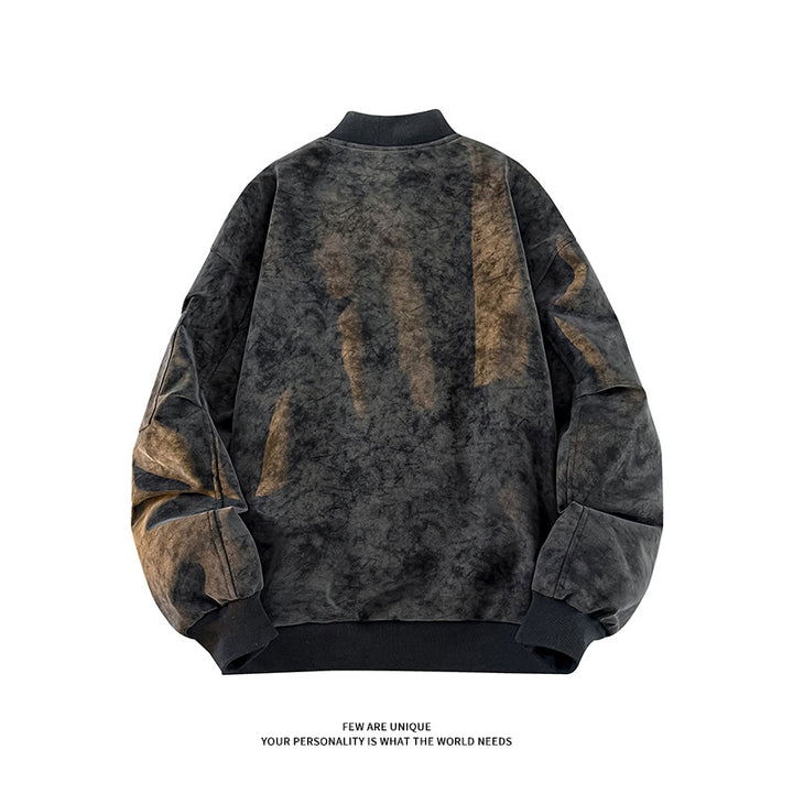 Herren lässige Oversized-Bomberjacke aus strapazierfähigem Material mit praktischen Taschen Drune