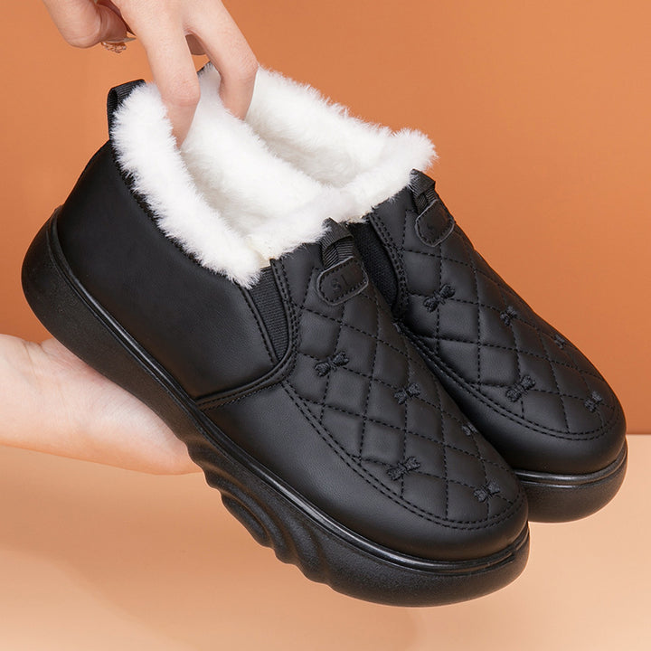 Damen Bequeme und warmgefütterte Slip-On Freizeitschuhe Drune