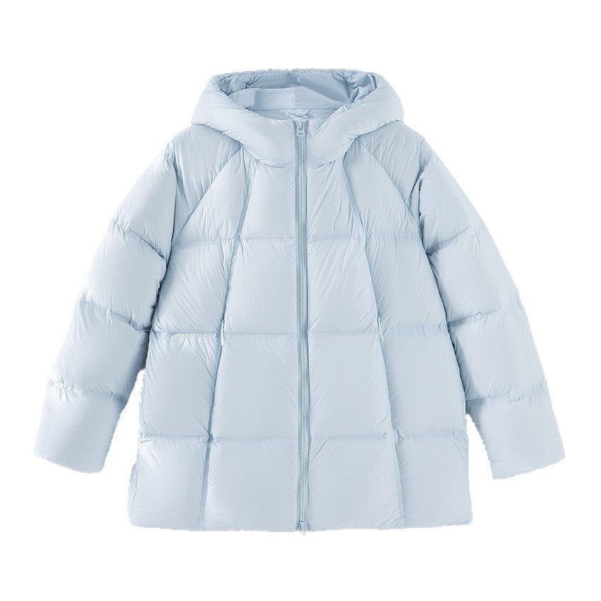 Damen Kurz geschnittene Boxy‑Steppjacke mit abnehmbarer Kapuze und Thermo‑Isolierung Drune