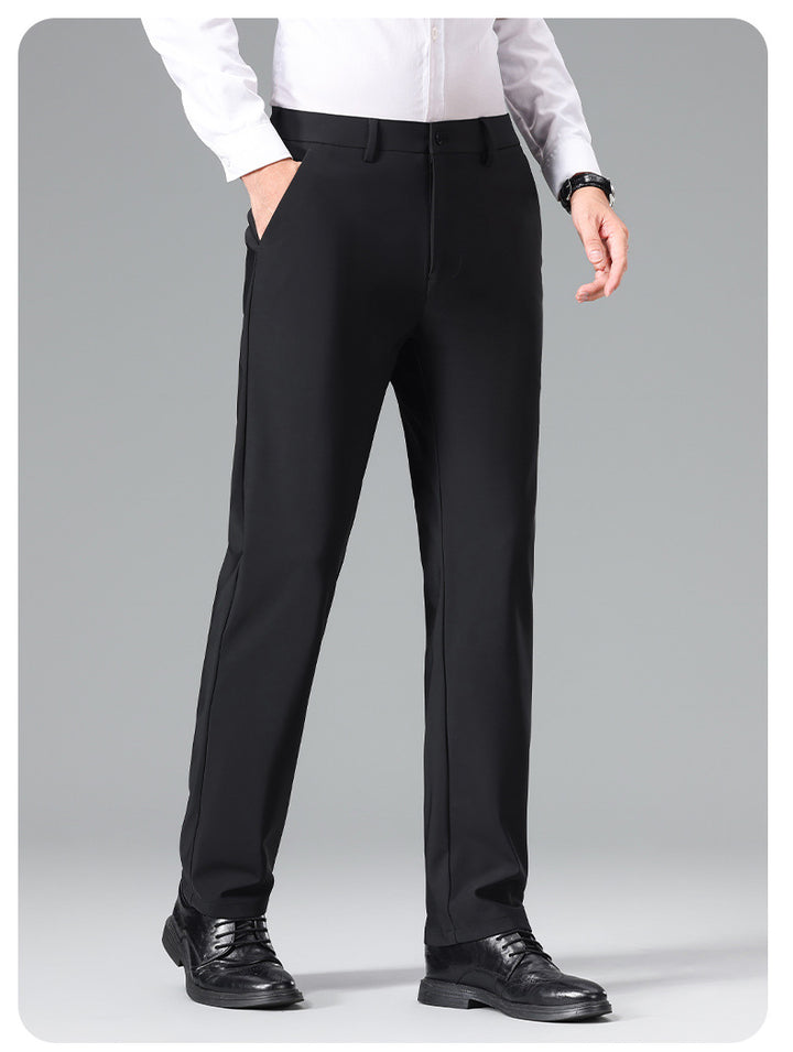 Herren Schlanke Business‑Stretchhose mit Bügelfalte und Komfortbund Drune