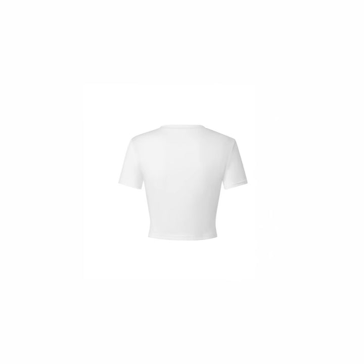 Damen Crop-Top mit kreativem Tomatenmotiv und witzigem Schriftzug Drune