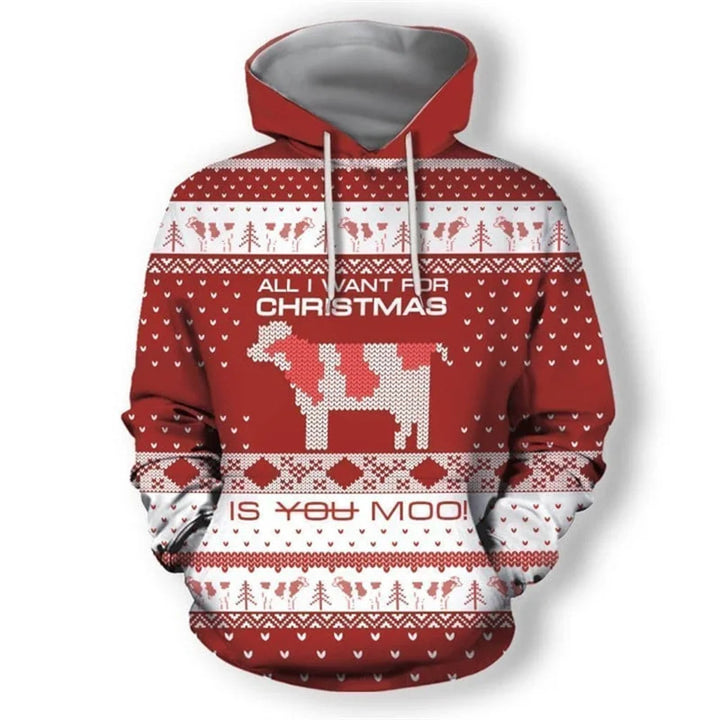 Damen Lustiger Kapuzenpullover mit weihnachtlichem DJ-Design Drune