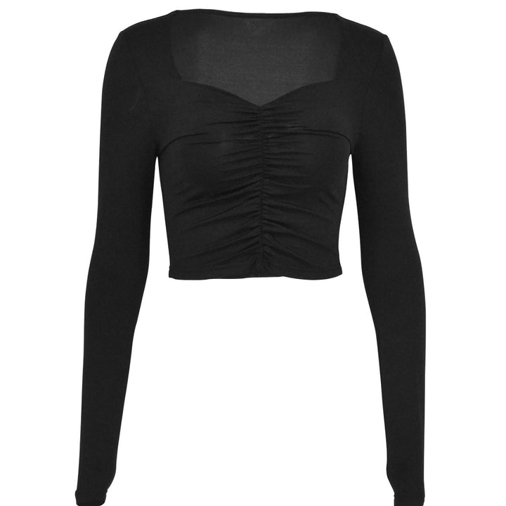 Damen Crop-Top mit raffinierten Raffungseffekten Drune