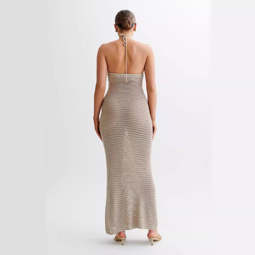 Damen Häkelkleid mit blühendem Design Drune