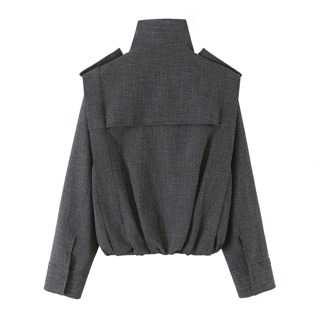 Damen Bundfaltenhose mit hoher Taille und geradem Bein Drune