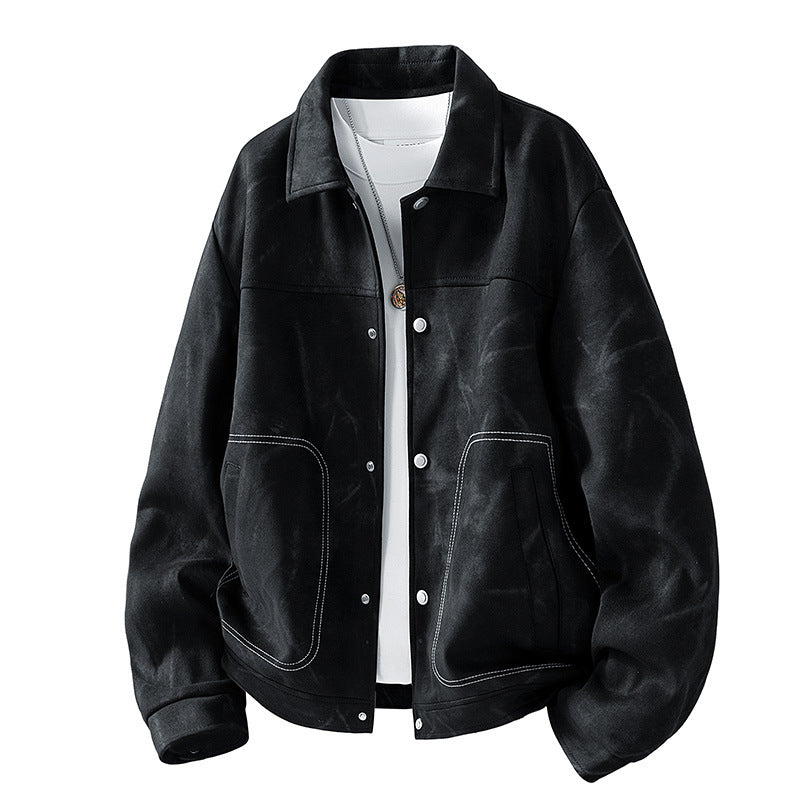 Herren Modische Jacke mit Teddyfellfutter Drune