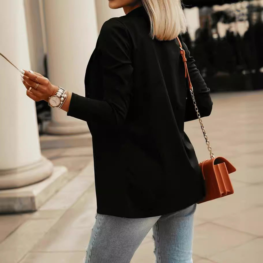 Damen eleganter taillierter Blazer mit schmalem Schnitt Drune
