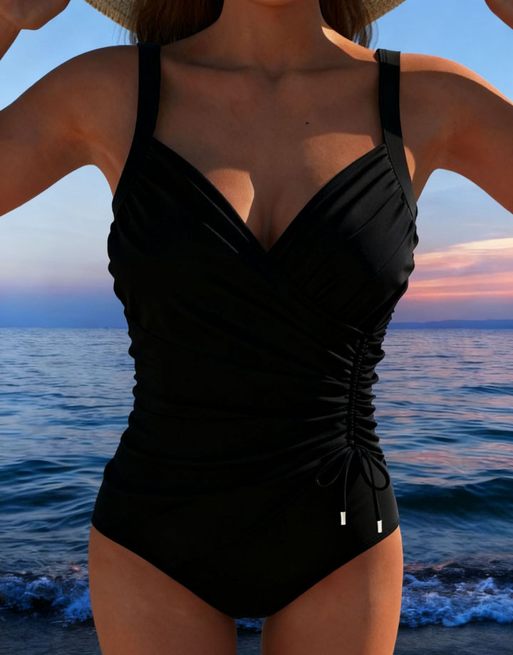 Damen Sportlicher Badeanzug mit modischem Farbmix und verstellbarem Schnitt Drune