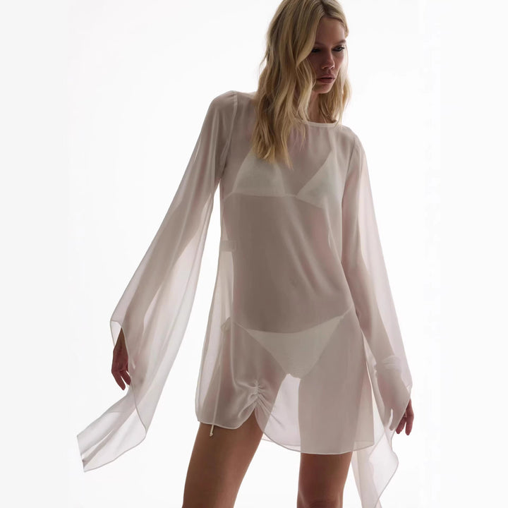 Damen transparenter Kaftan mit weitem Schnitt Drune