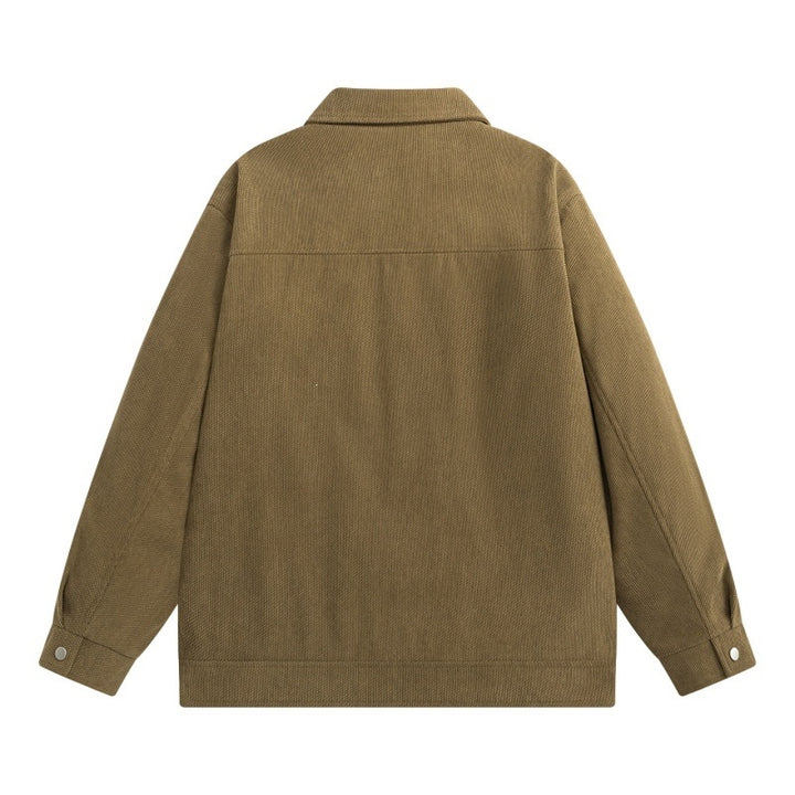 Herren Overshirt-Jacke im Utility-Design mit Druckknopfleiste und aufgesetzten Eingrifftaschen Drune