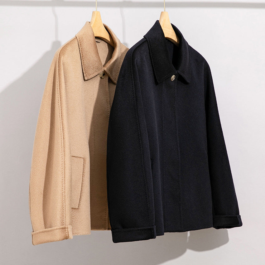 Damen Teddyjacke mit Hemdkragen und verdeckter Knopfleiste Drune