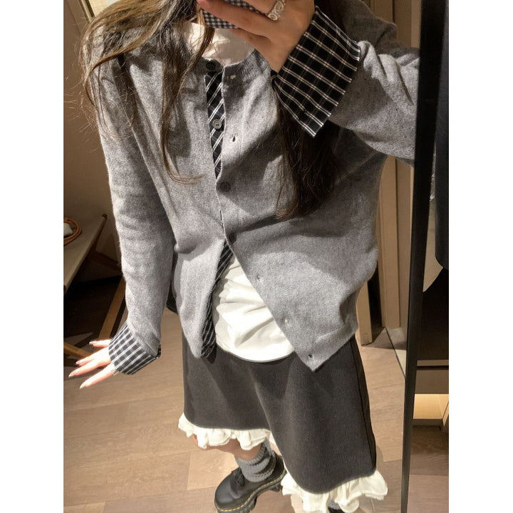 Damen Strickjacke mit feiner Cashmere-Mischung und eleganter Knopfleiste Drune
