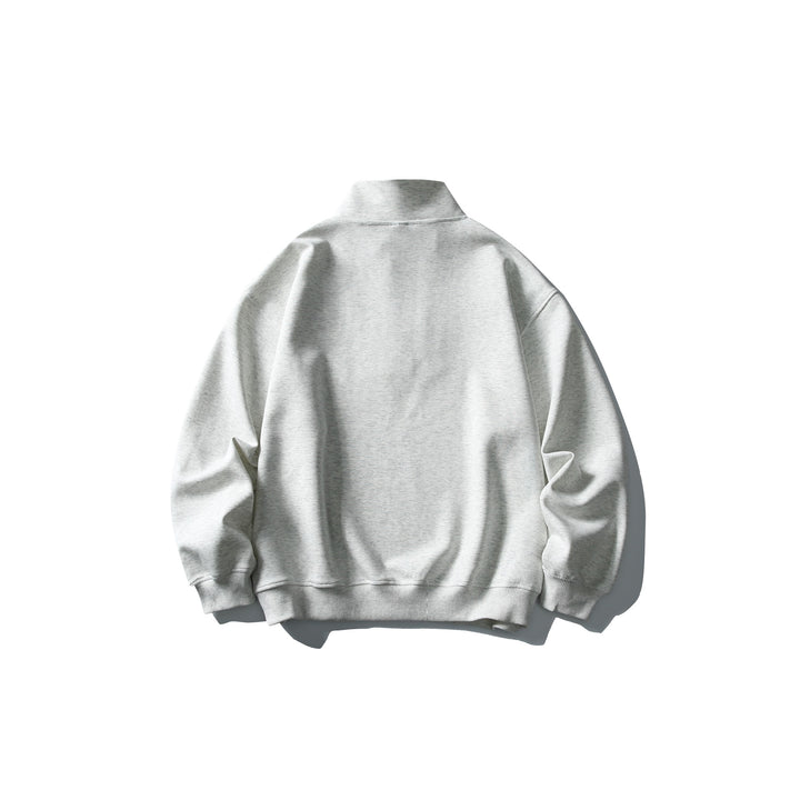 Unisex Relaxed-Halbzip-Sweatshirt mit hohem Kragen und Raglannaht Drune