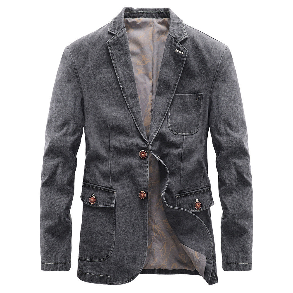 Damen Elegante Denim-Blazerjacke Drune