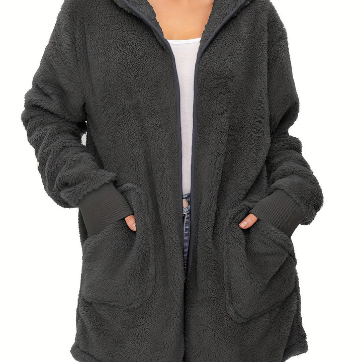 Damen weicher Fleece-Mantels Drune