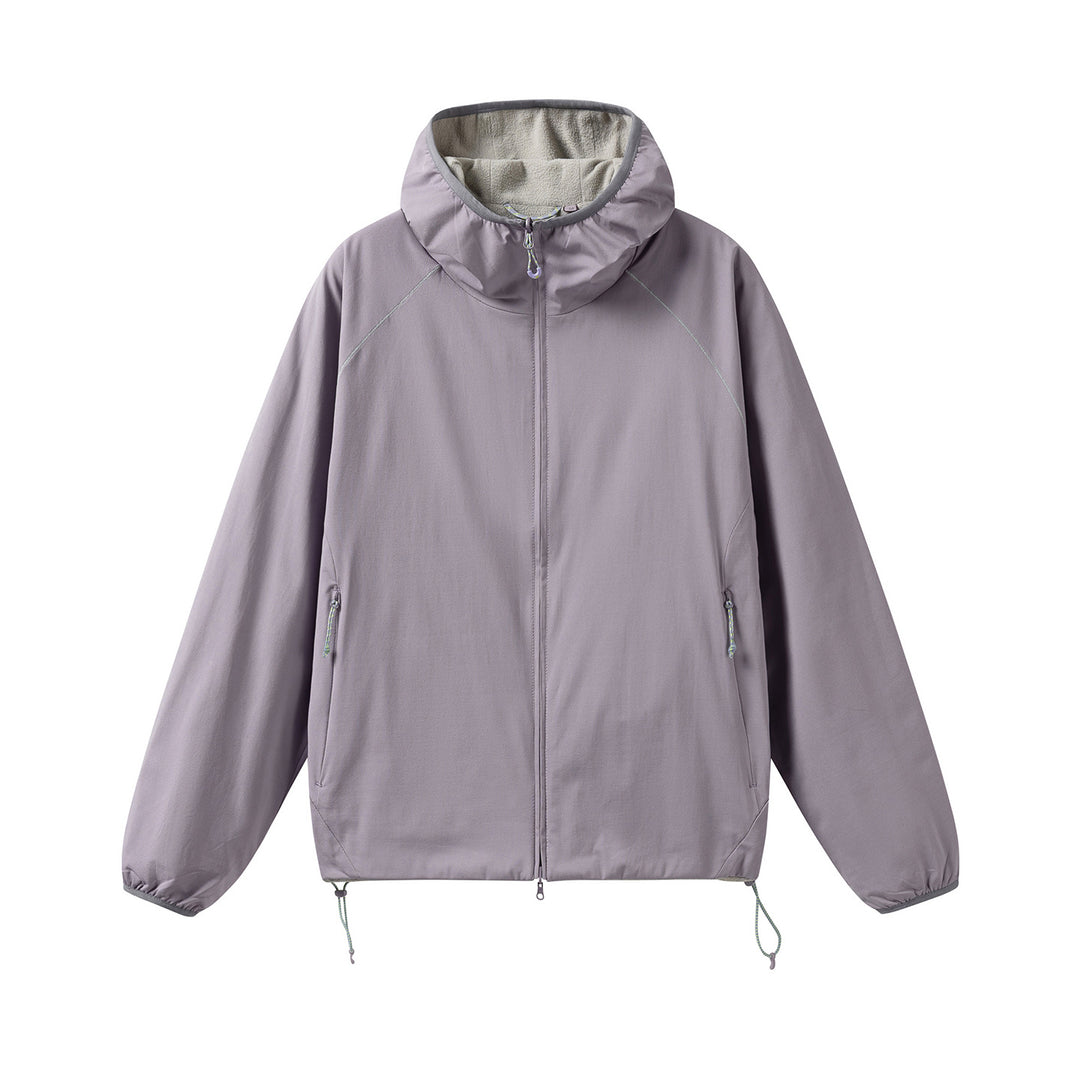 Damen Leichte Softshell-Kapuzenjacke mit Fleece-Innenfutter, Raglanärmeln und Kordelzug Drune