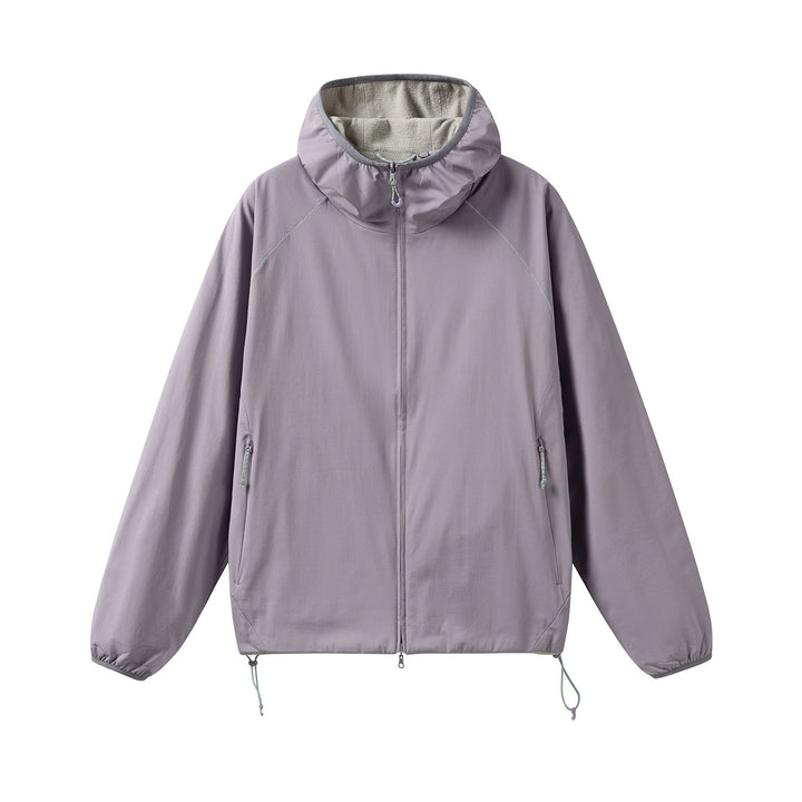Damen Leichte Softshell-Kapuzenjacke mit Fleece-Innenfutter, Raglanärmeln und Kordelzug Drune