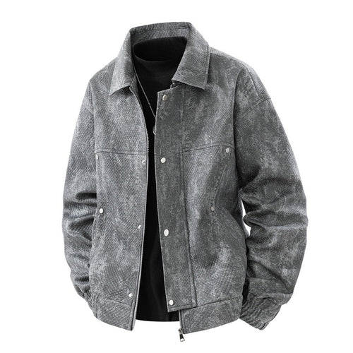 Damen Schlangenleder-Look Freizeitjacke Drune