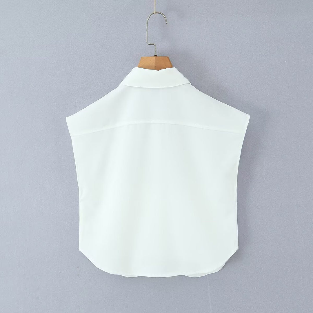 Damen Cropped Bluse mit asymmetrischem Rock Drune
