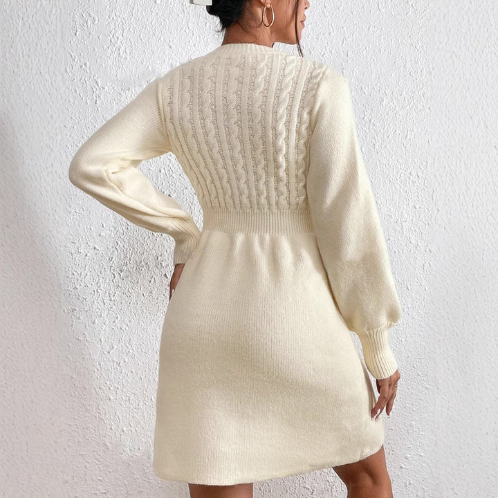 Damen Strickkleid mit strukturiertem Oberteil Drune
