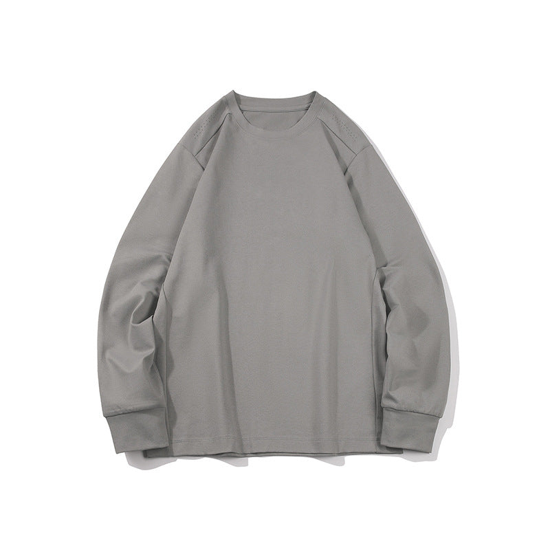 Herren Oversize-Langarmshirt aus schwerem Baumwolljersey mit Rundhalsausschnitt und gerippten Bündchen Drune