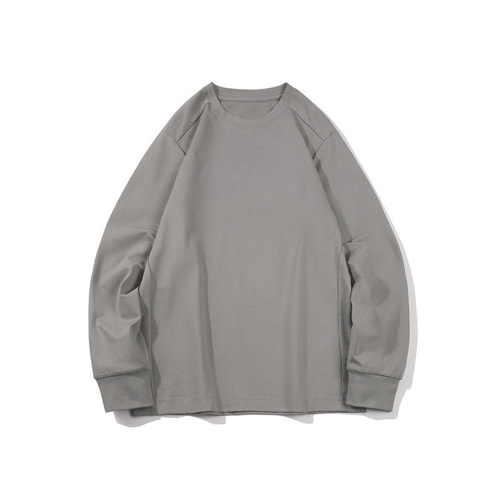 Herren Oversize-Langarmshirt aus schwerem Baumwolljersey mit Rundhalsausschnitt und gerippten Bündchen Drune