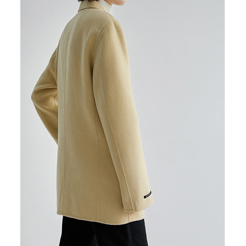 Damen Eleganter Oversized Blazer mit doppeltbreiter Knopfleiste Drune