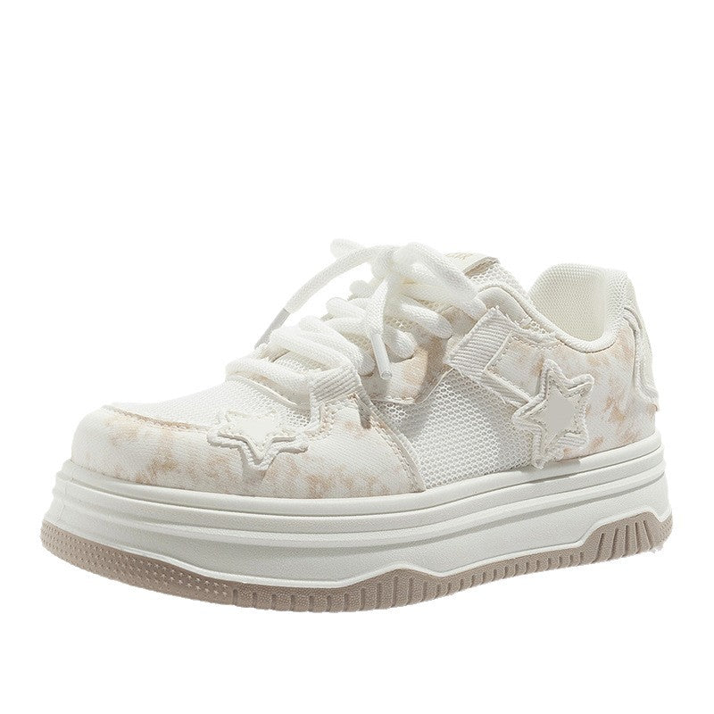 Damen Sneakers im sportlichen Style mit dekorativem Sternen-Muster und atmungsaktiven Obermaterialien Drune