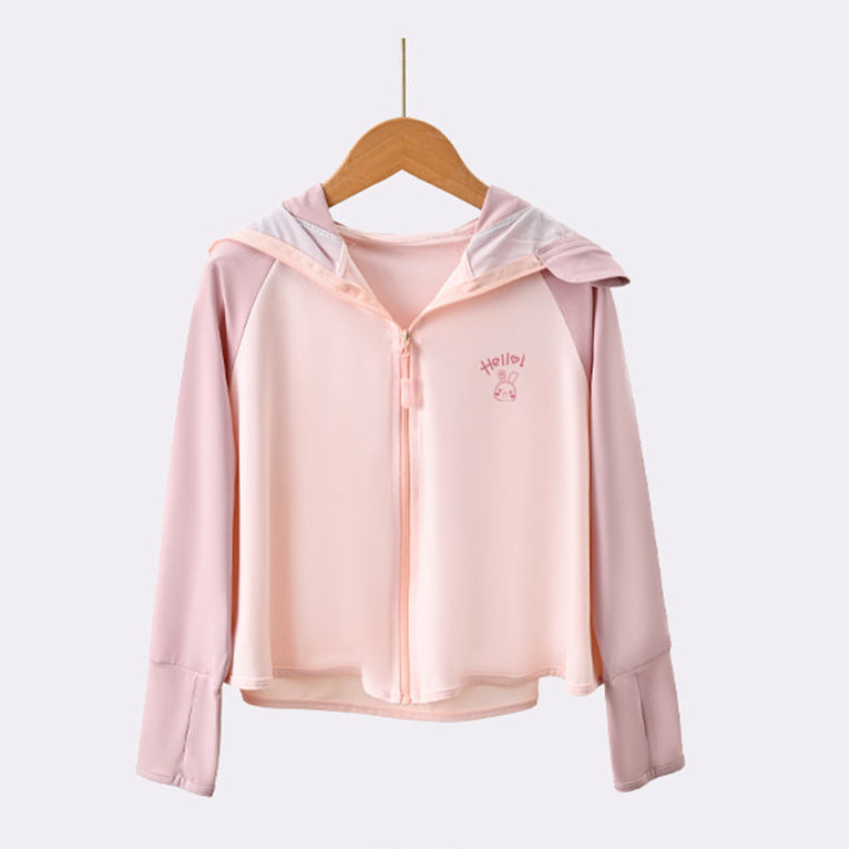 Mädchen leichte Sonnenjacke mit Kapuze Drune