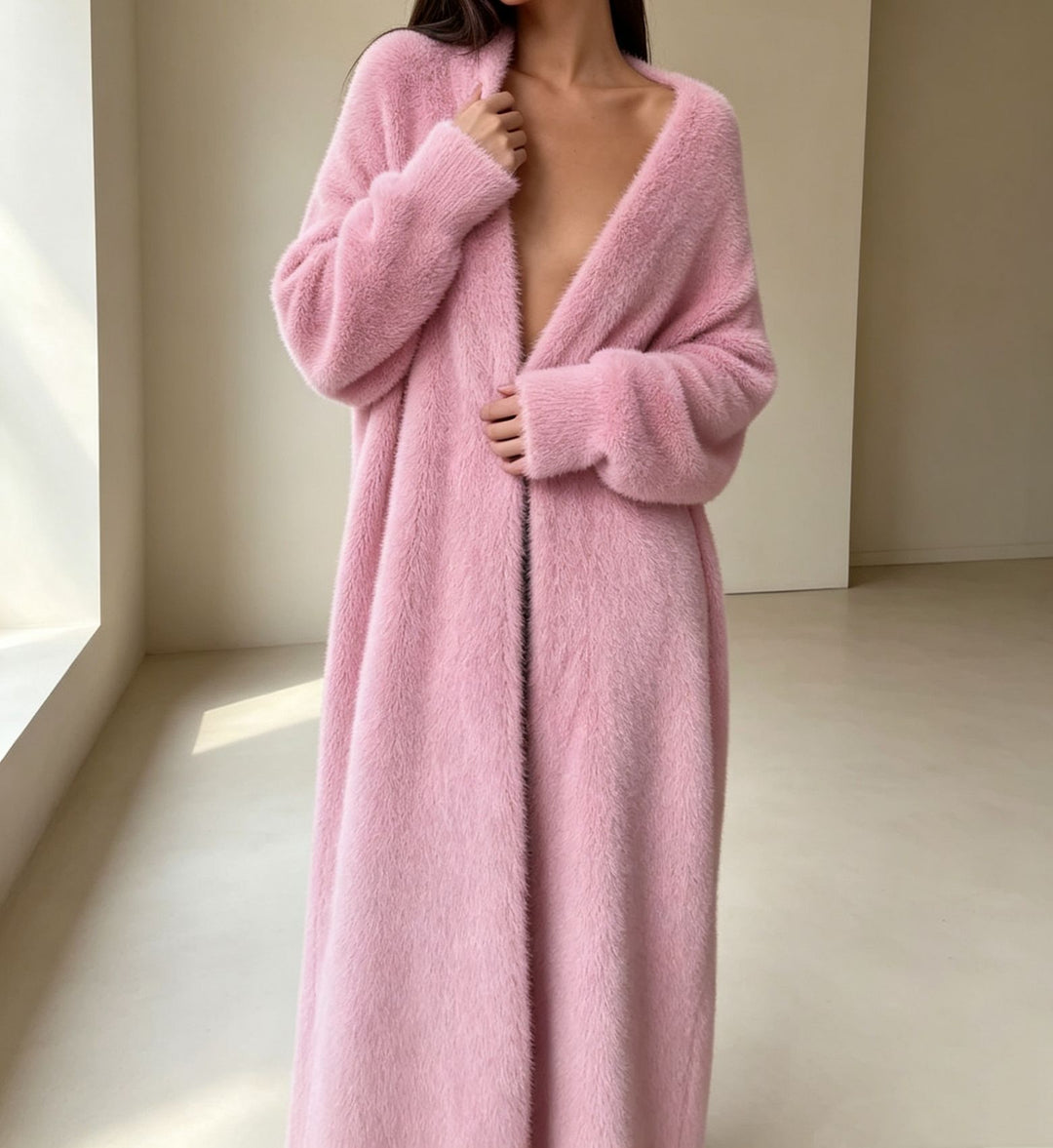 Damen Langer Übergroßer Maxi-Strickcardigan mit offener Front Drune