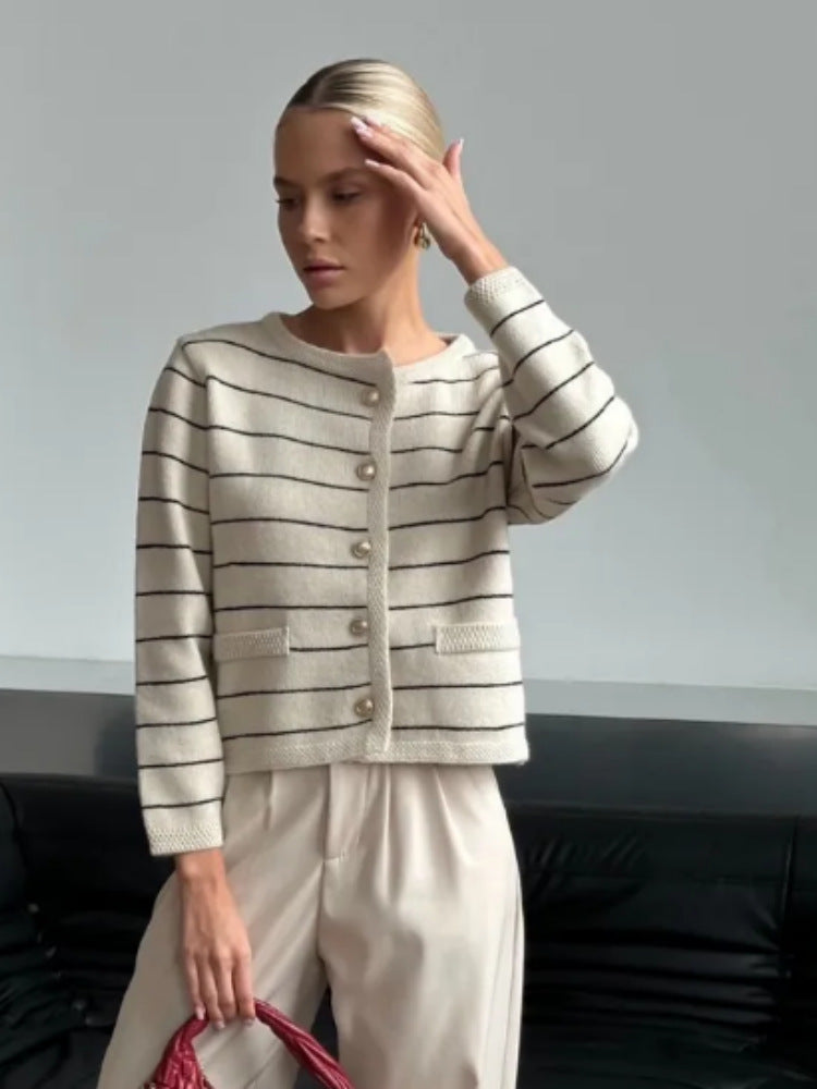 Damen Stylischer Strickblazer Drune