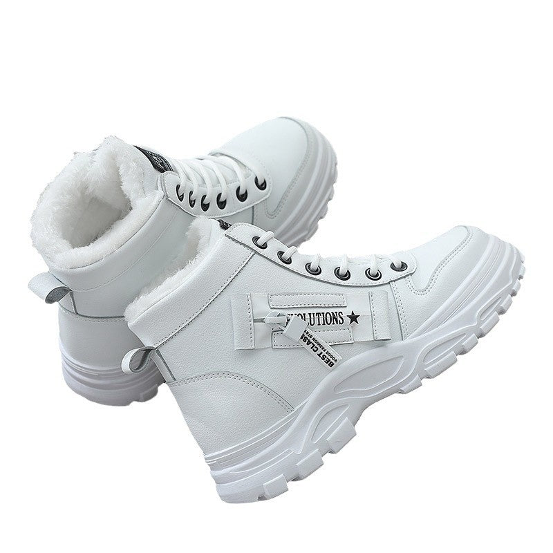 Damen Gefütterte High‑Top Winterboots mit Teddyfutter, robuster Lug‑Sohle und Schnürung Drune