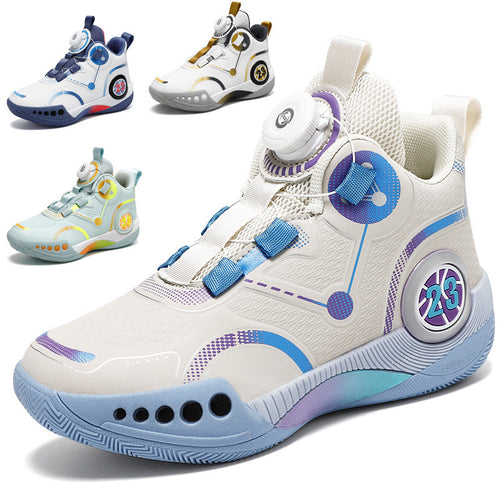 Unisex futuristische High‑Top Basketball‑Sneaker mit Drehverschlusssystem und gepolsterter Wabenzwischensohle Drune