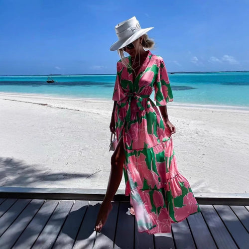 Damen eleganter Kimono mit floralem Design Drune