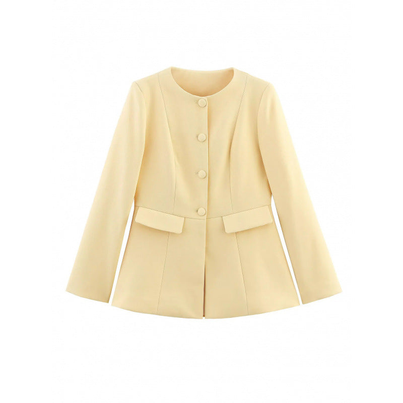 Damen moderne Blazerjacke mit strukturiertem Design Drune
