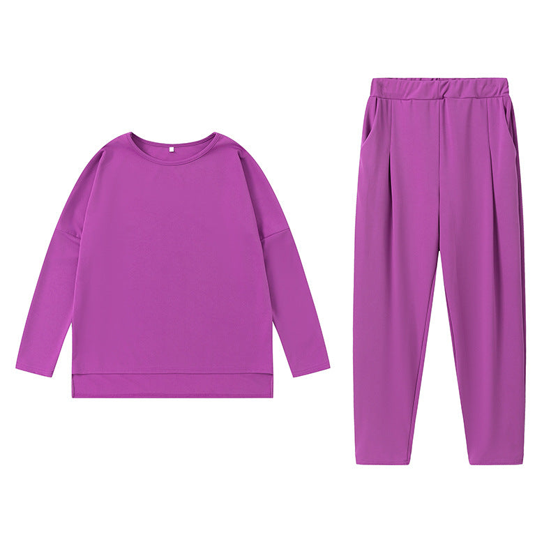 Damen Sportliches Sweat-Outfit mit elastischem Bund und geräumigen Taschen Drune
