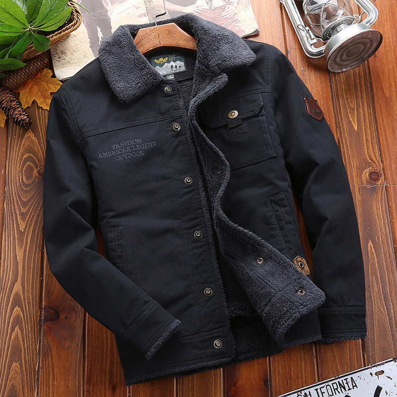 Herren Winterjacke mit Teddyfutter und praktischen Taschen Drune