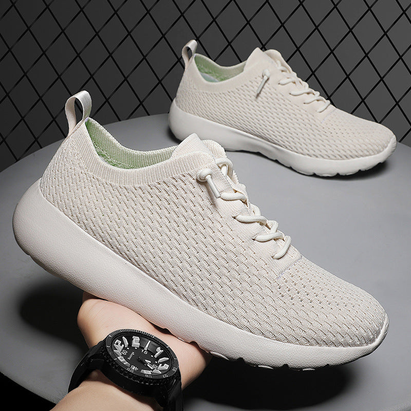 Unisex atmungsaktive Strick‑Slip-On Sneaker mit elastischem Schaft, Zuglasche und gedämpfter Leichtsohle Drune
