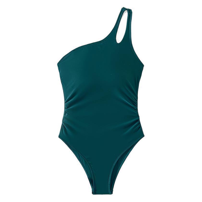 Damen Einteiler Badeanzug mit asymmetrischem Design Drune