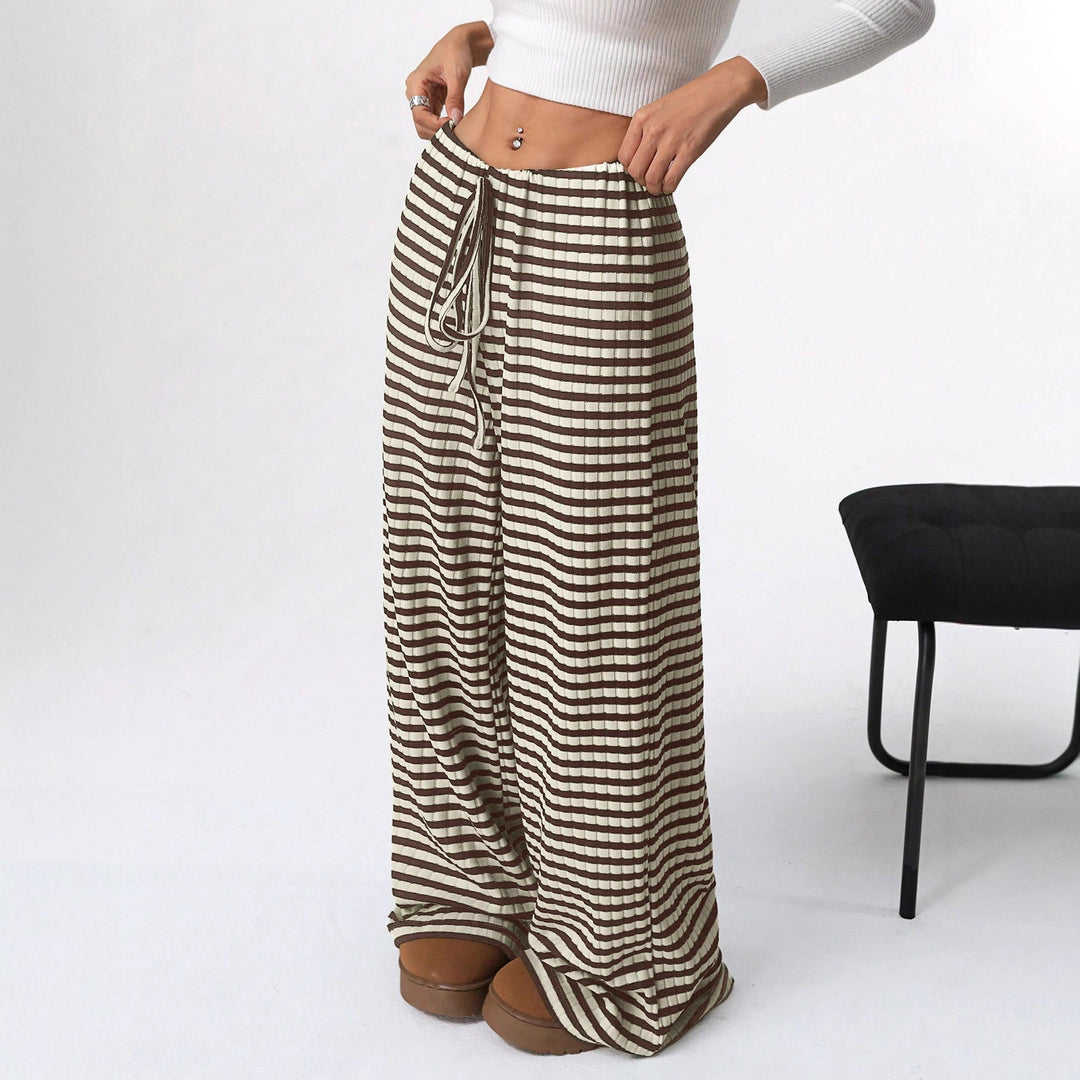 Damen bequeme Relaxhose mit weichem Material und elastischem Bund Drune